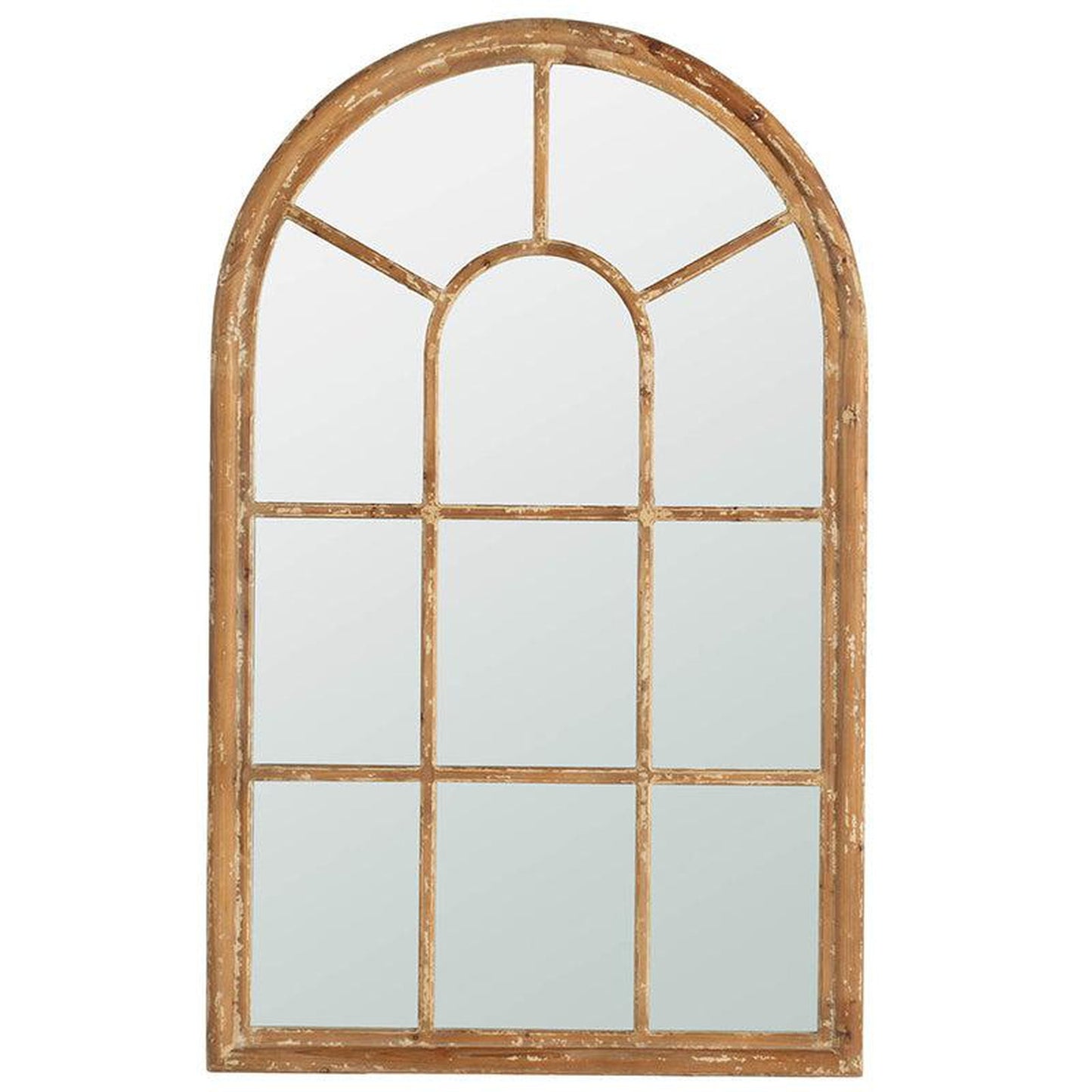 A&B Home Ada 34" x 54" Bundle of 5 Arched Shape Brown Wood Frame Wall-Mounted Mirror