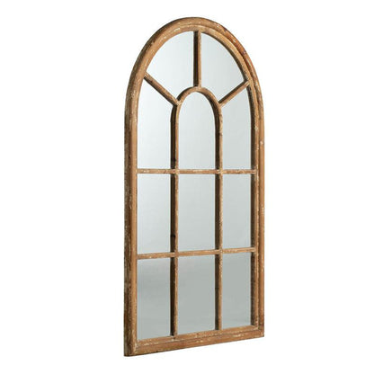 A&B Home Ada 34" x 54" Bundle of 8 Arched Shape Brown Wood Frame Wall-Mounted Mirror