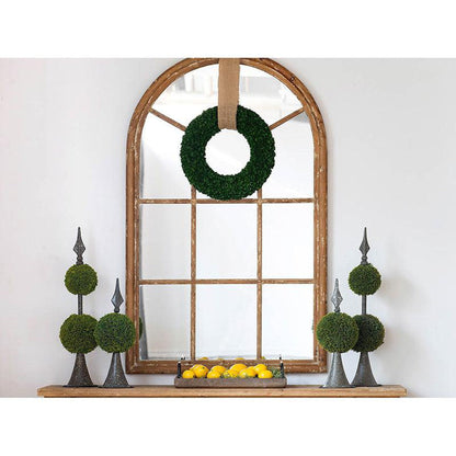 A&B Home Ada 34" x 54" Bundle of 8 Arched Shape Brown Wood Frame Wall-Mounted Mirror