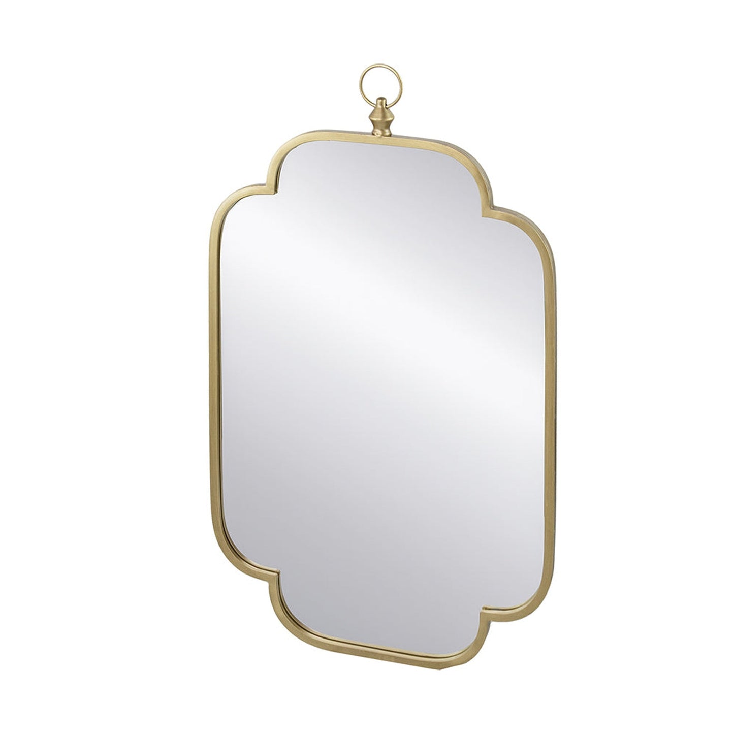 A&B Home Adaline 20" x 36" Bundle of 24 Rectangular Clover-Like Corner Champagne Gold Metal Frame Wall-Mounted Mirror