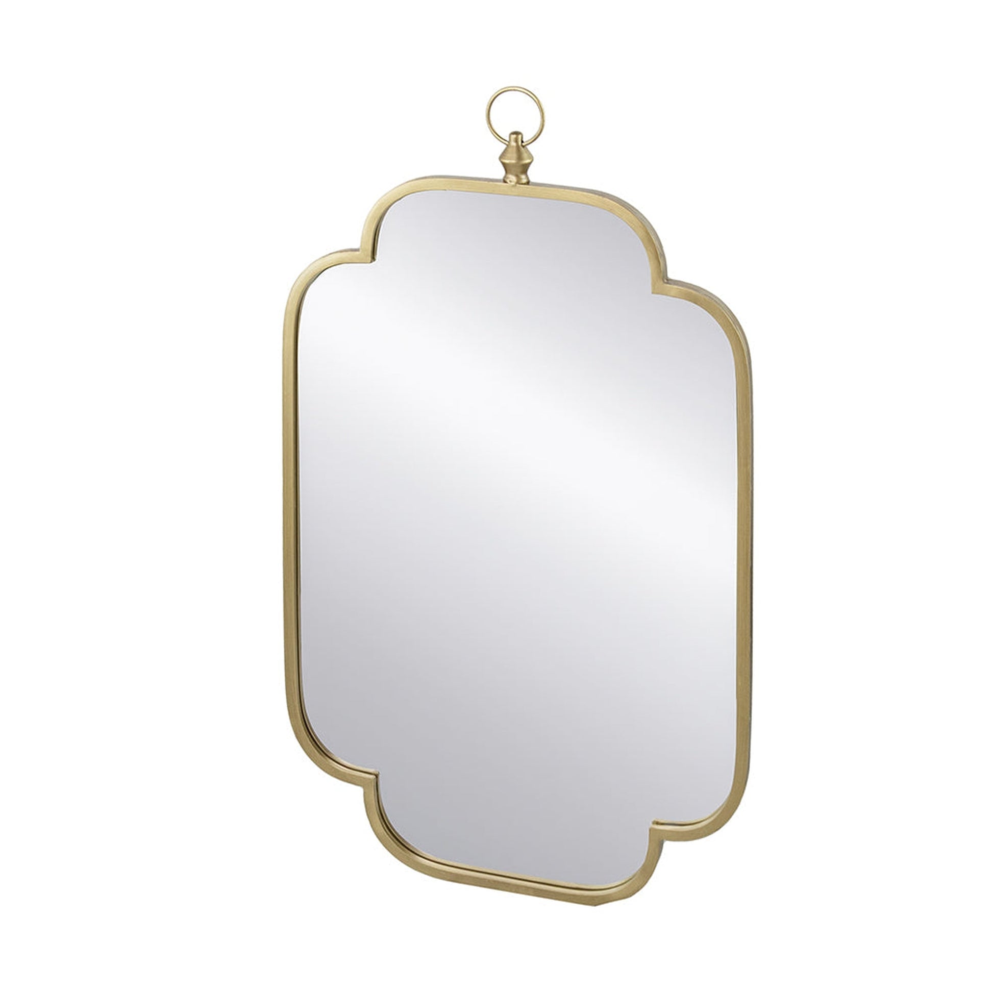 A&B Home Adaline 20" x 36" Bundle of 24 Rectangular Clover-Like Corner Champagne Gold Metal Frame Wall-Mounted Mirror