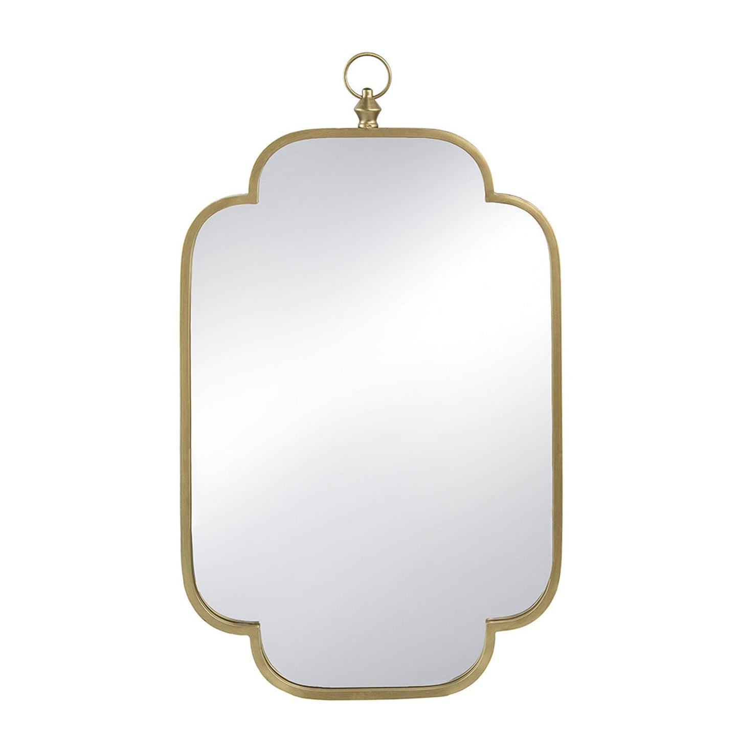 A&B Home Adaline 20" x 36" Bundle of 24 Rectangular Clover-Like Corner Champagne Gold Metal Frame Wall-Mounted Mirror