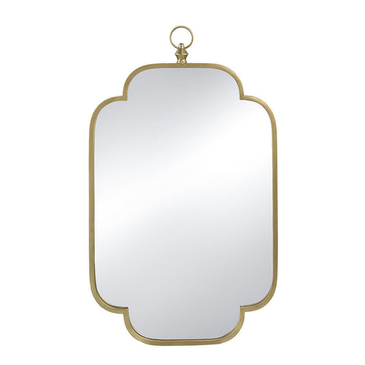 A&B Home Adaline 20" x 36" Bundle of 24 Rectangular Clover-Like Corner Champagne Gold Metal Frame Wall-Mounted Mirror