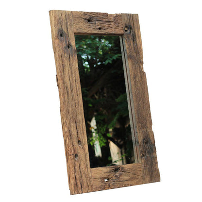 A&B Home Akutan 43" x 26" Bundle of 7 Handcrafted Sleeper Wood Framed Floor Mirror