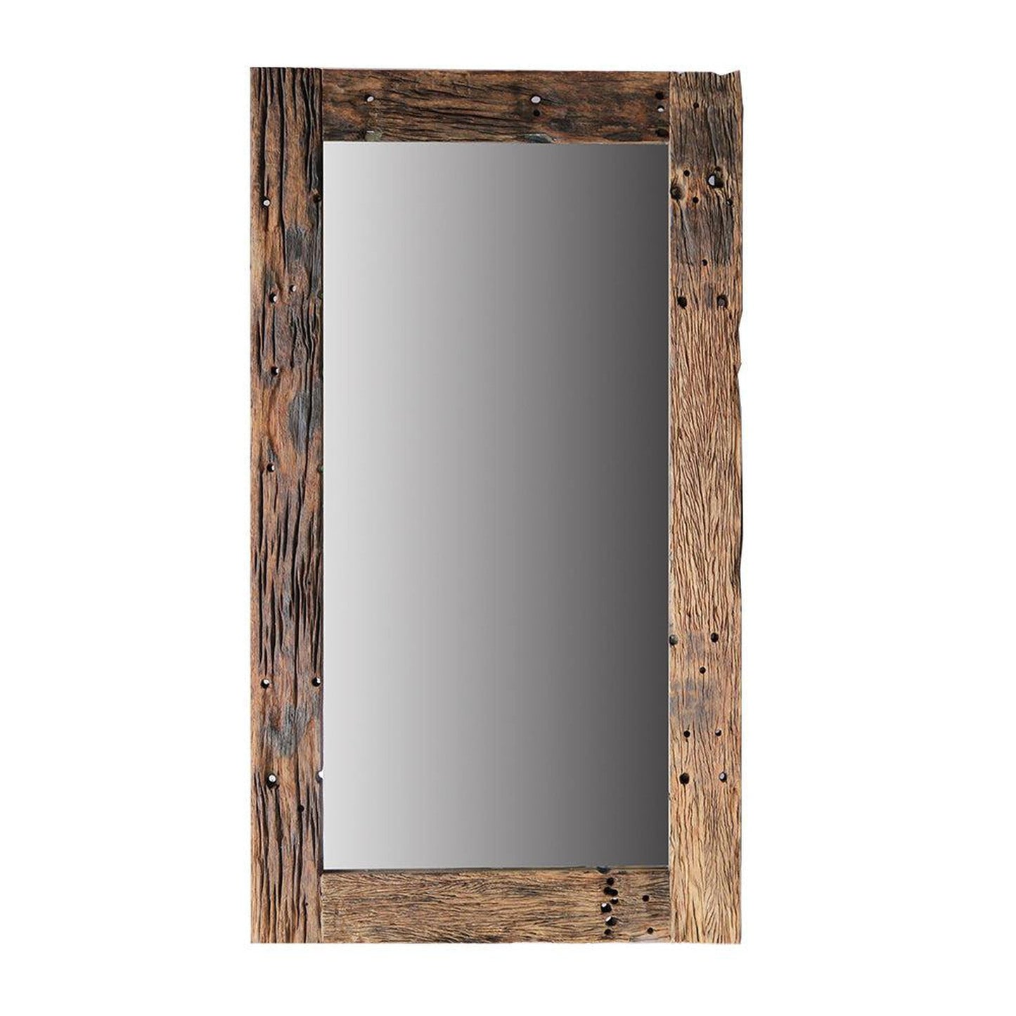 A&B Home Akutan 46" x 86" Bundle of 3 Handcrafted Sleeper Wood Framed Floor Mirror