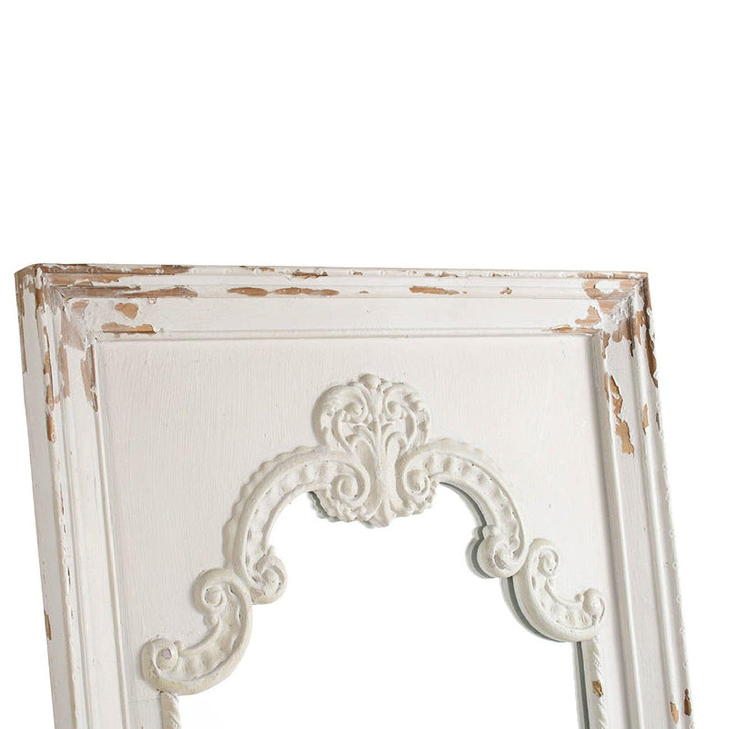 A&B Home Alcott 29" x 54" Bundle of 8 Rectangular Distressed White Wooden Frame Wall-Mounted Mirror