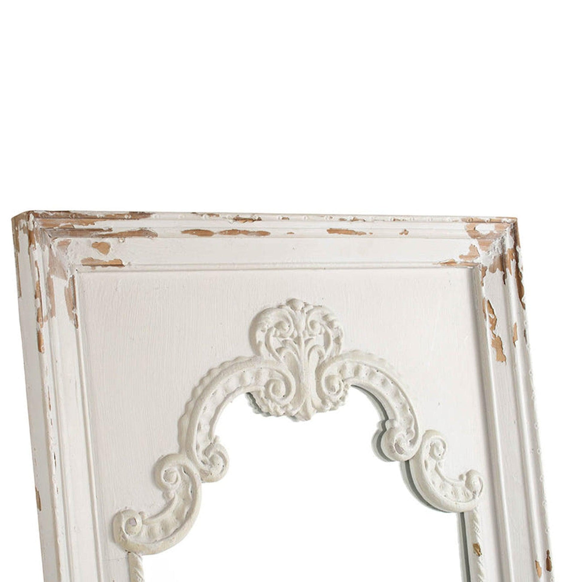 A&B Home Alcott 29" x 54" Bundle of 8 Rectangular Distressed White Wooden Frame Wall-Mounted Mirror
