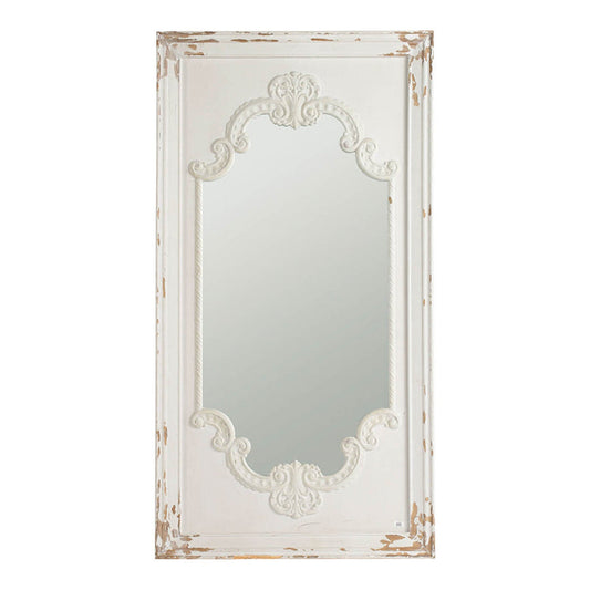 A&B Home Alcott 29" x 54" Bundle of 8 Rectangular Distressed White Wooden Frame Wall-Mounted Mirror