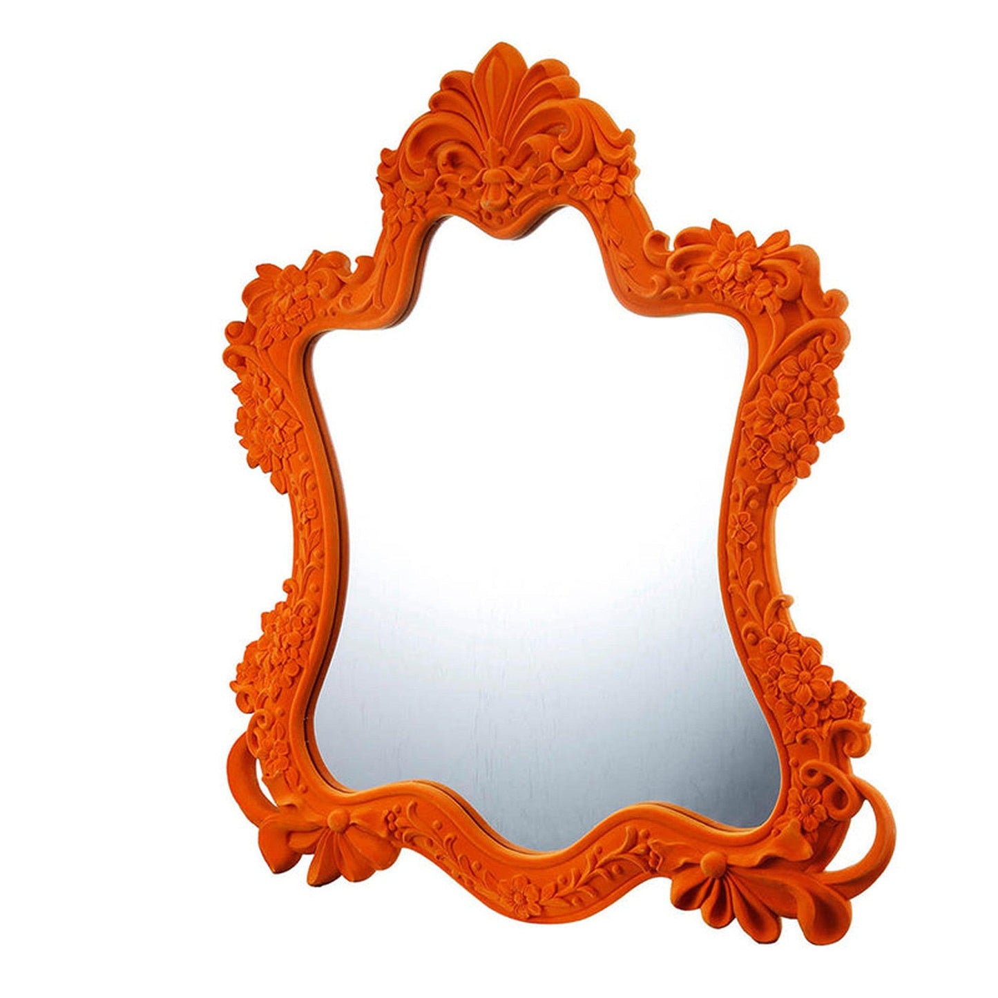 A&B Home Ankeny 28" x 32" Bundle of 11 Arabesque Orange Polyester Frame Wall-Mounted Mirror