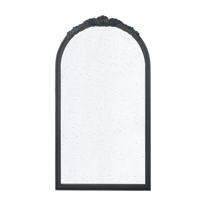 A&B Home Bingley 23" x 42" Bundle of 9 Rectangular Hand Carved Rose Neutral Black Frame Wall-Mounted Mirror