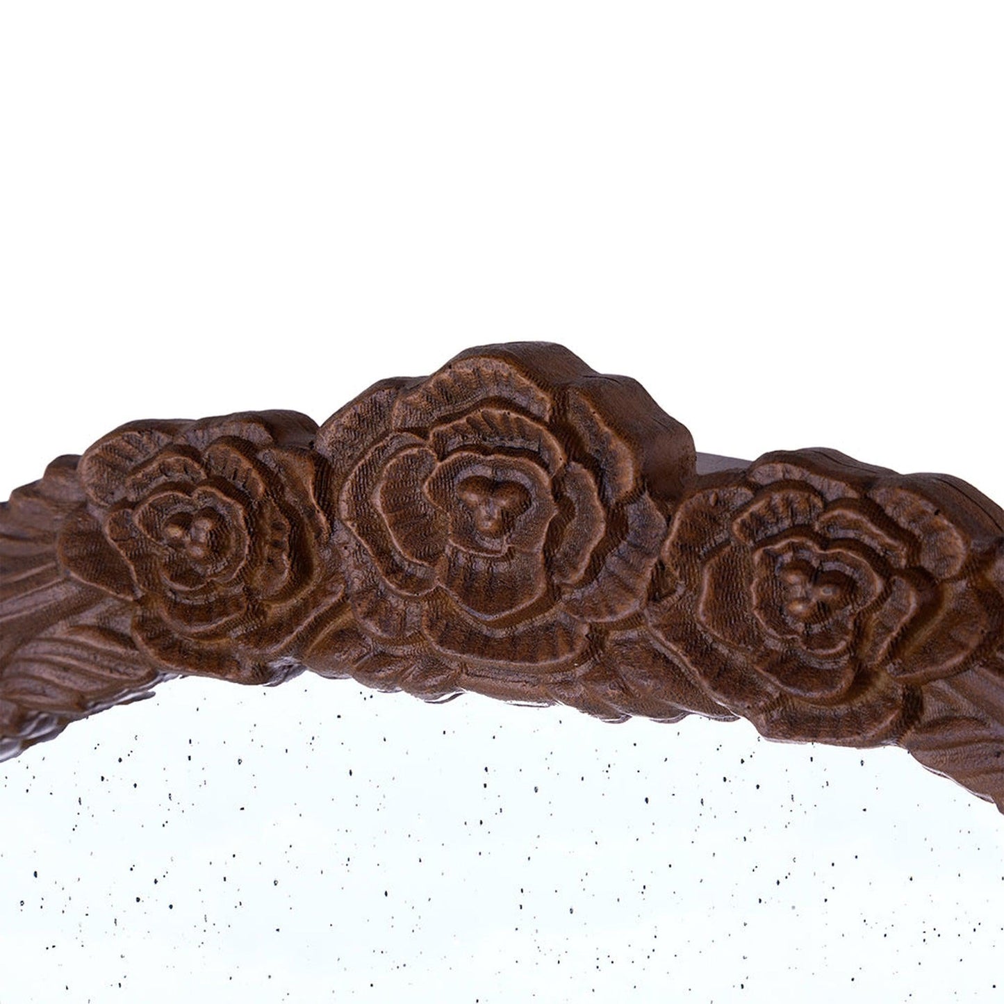 A&B Home Bingley 23" x 42" Bundle of 9 Rectangular Hand Carved Rose Neutral Brown Frame Wall-Mounted Mirror