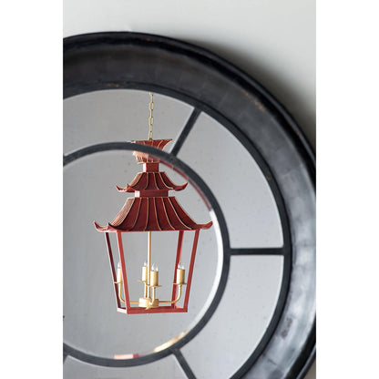 A&B Home Cameron 47" x 47" Bundle of 7 Round Satin Black Wood Frame Wall-Mounted Mirror