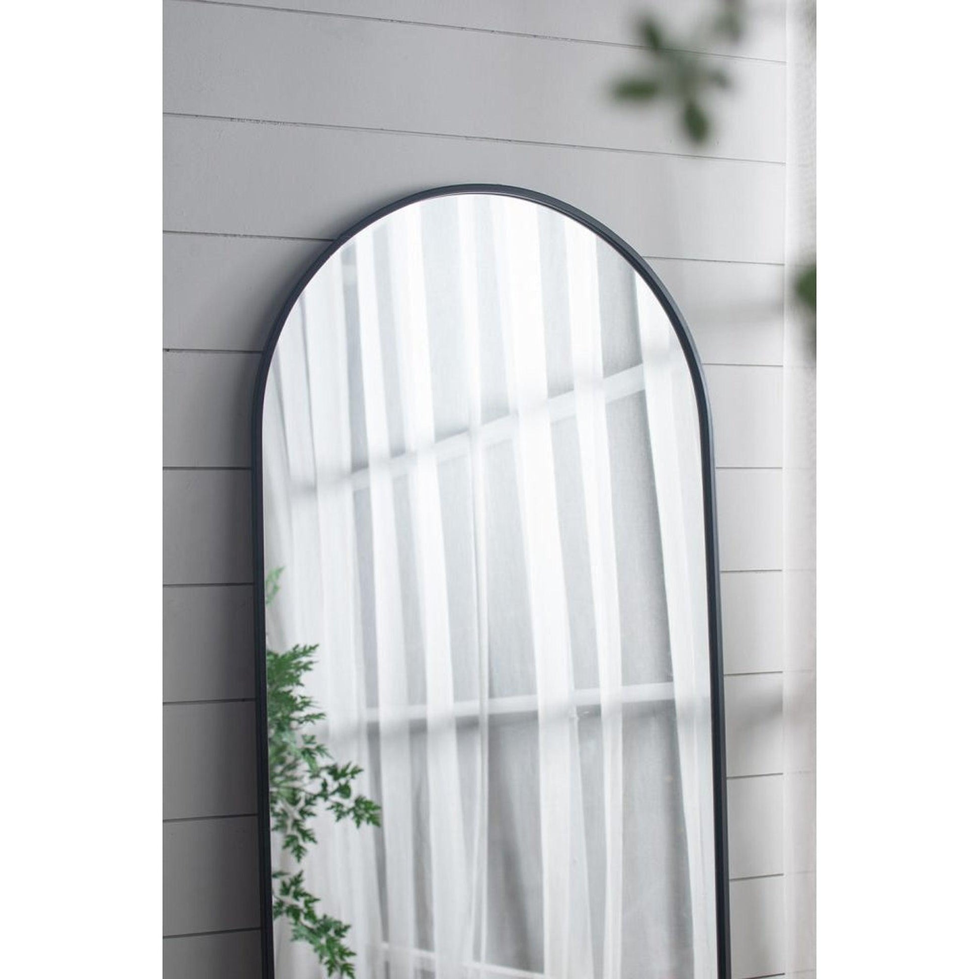 A&B Home Celine 28" x 74" Bundle of 6 Arched Shaped Black Metal Frame Wall-Mounted Body Mirror