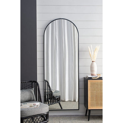 A&B Home Celine 28" x 74" Bundle of 9 Arched Shaped Black Metal Frame Wall-Mounted Body Mirror