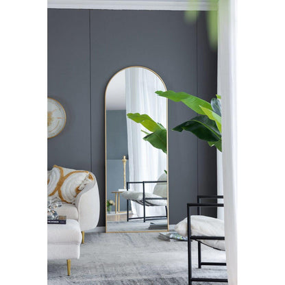 A&B Home Celine 28" x 74" Bundle of 9 Arched Shaped Gold Metal Frame Wall-Mounted Body Mirror