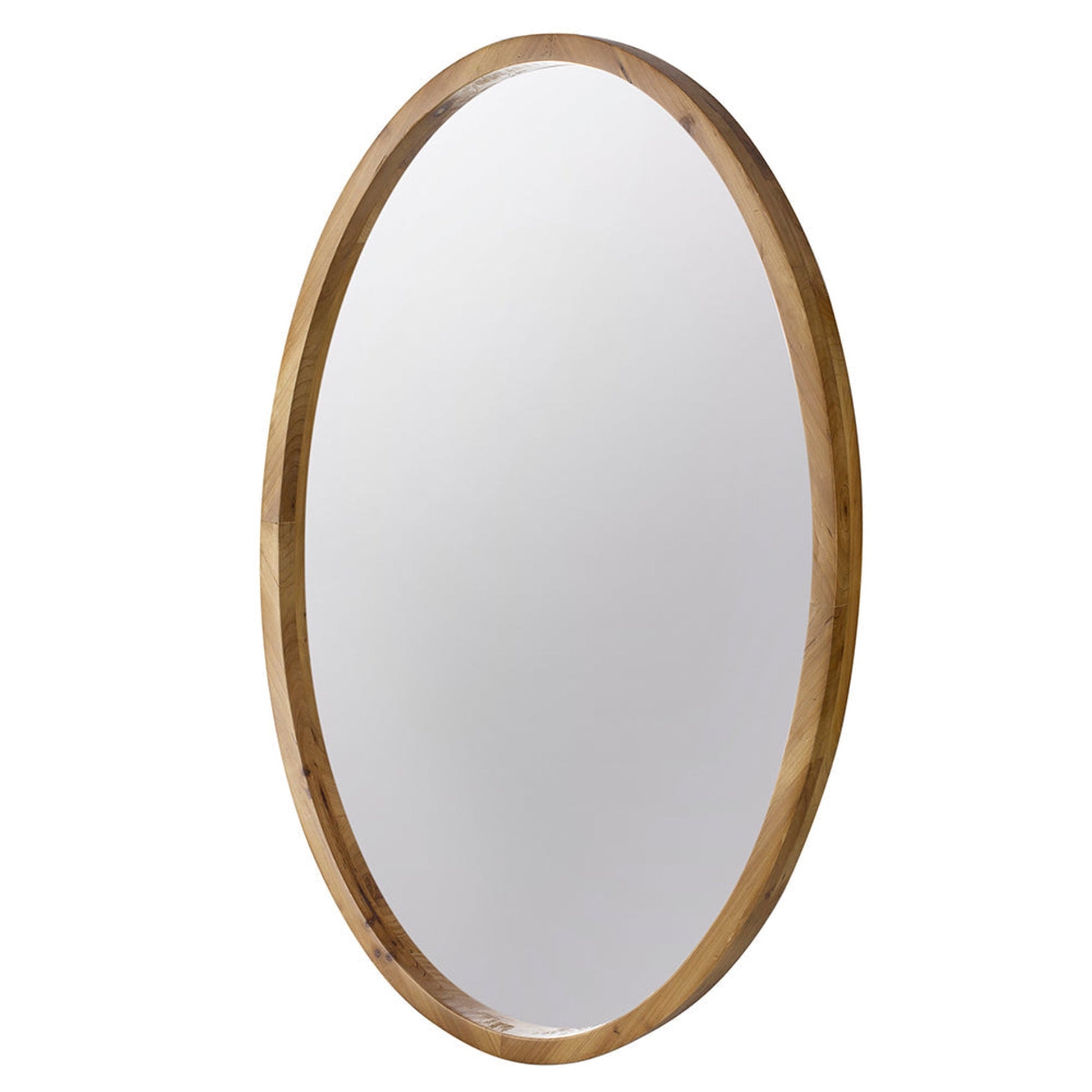 A&B Home Charleston 24" x 35" Bundle of 13 Oval Shaped Warm Brown Wooden Frame Wall-Mounted Mirror
