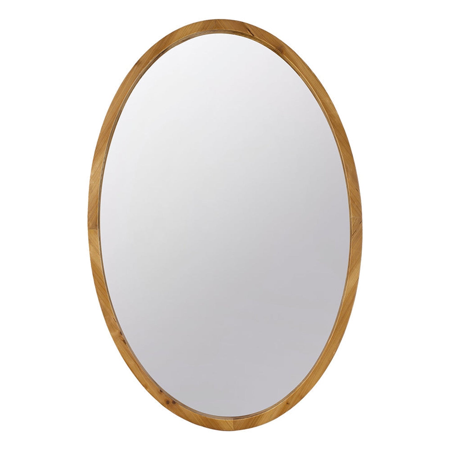 A&B Home Charleston 24" x 35" Bundle of 13 Oval Shaped Warm Brown Wooden Frame Wall-Mounted Mirror