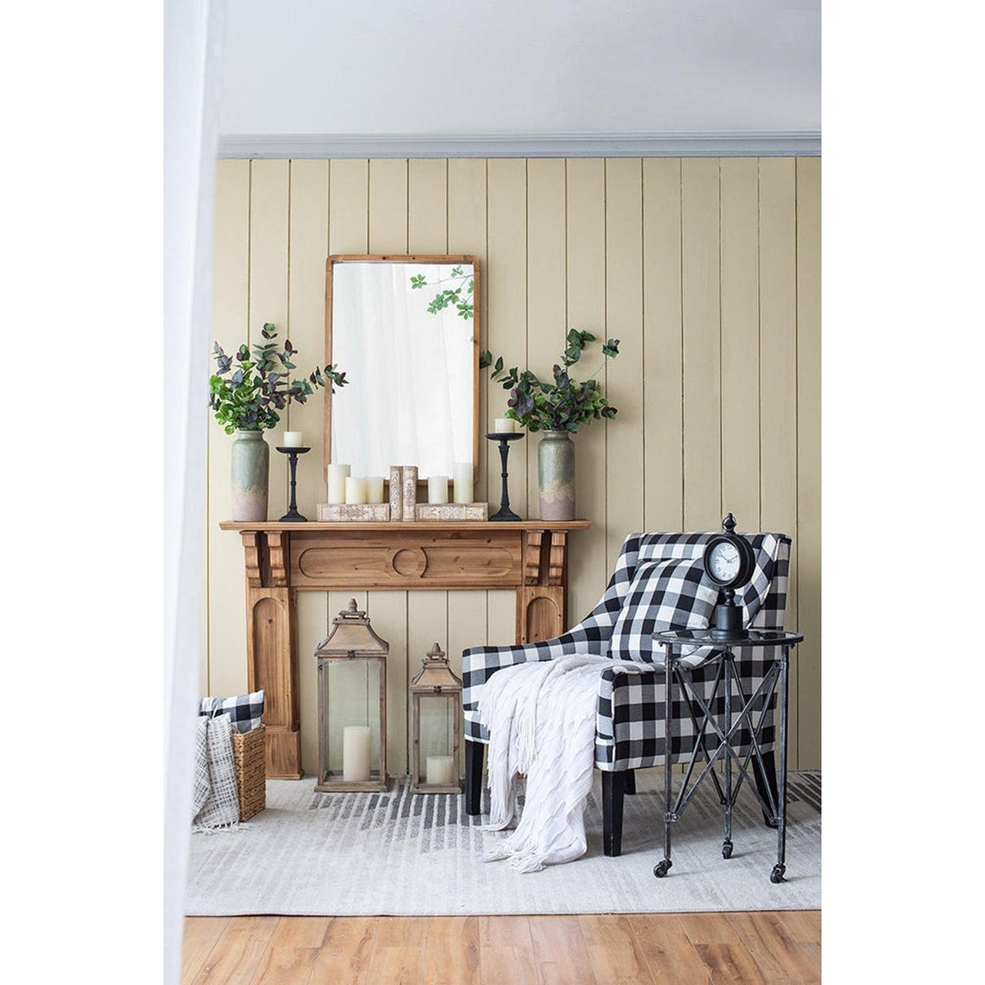 A&B Home Charleston 24" x 35" Bundle of 15 Rectangular Warm Brown Wooden Frame Wall-Mounted Mirror