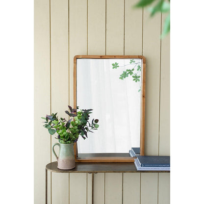A&B Home Charleston 24" x 35" Bundle of 15 Rectangular Warm Brown Wooden Frame Wall-Mounted Mirror