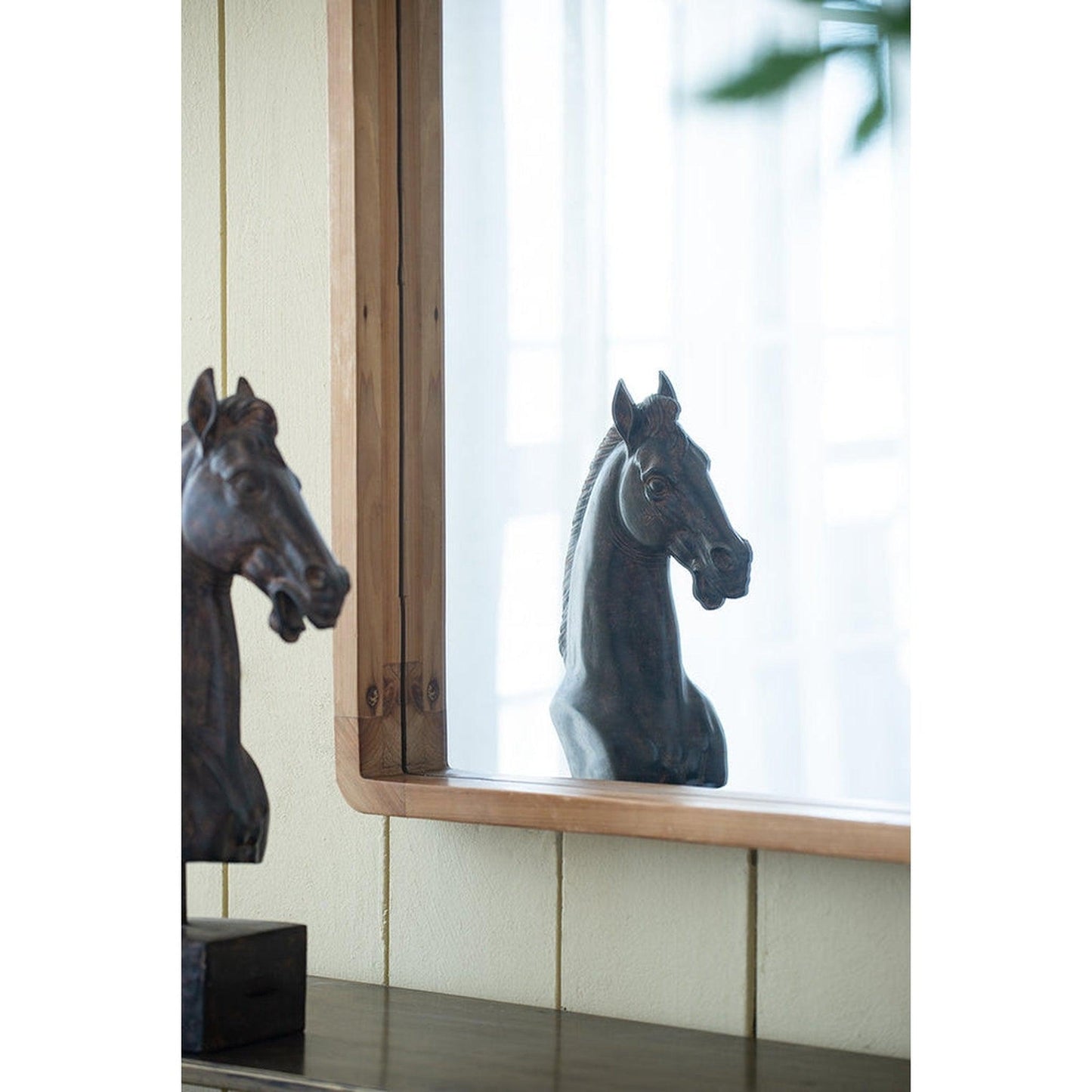 A&B Home Charleston 24" x 35" Bundle of 15 Rectangular Warm Brown Wooden Frame Wall-Mounted Mirror