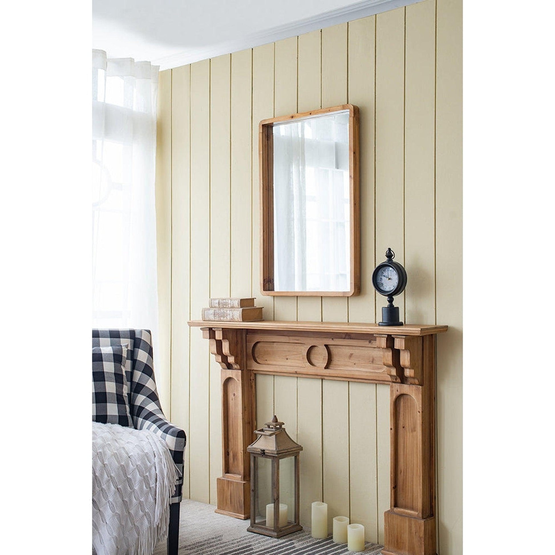 A&B Home Charleston 24" x 35" Bundle of 15 Rectangular Warm Brown Wooden Frame Wall-Mounted Mirror