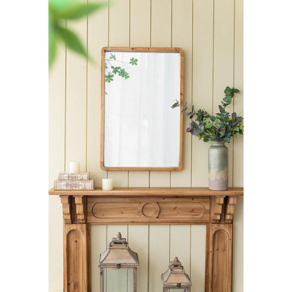 A&B Home Charleston 24" x 35" Bundle of 15 Rectangular Warm Brown Wooden Frame Wall-Mounted Mirror