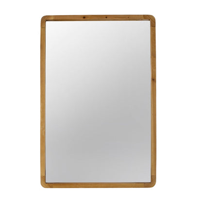 A&B Home Charleston 24" x 35" Bundle of 15 Rectangular Warm Brown Wooden Frame Wall-Mounted Mirror