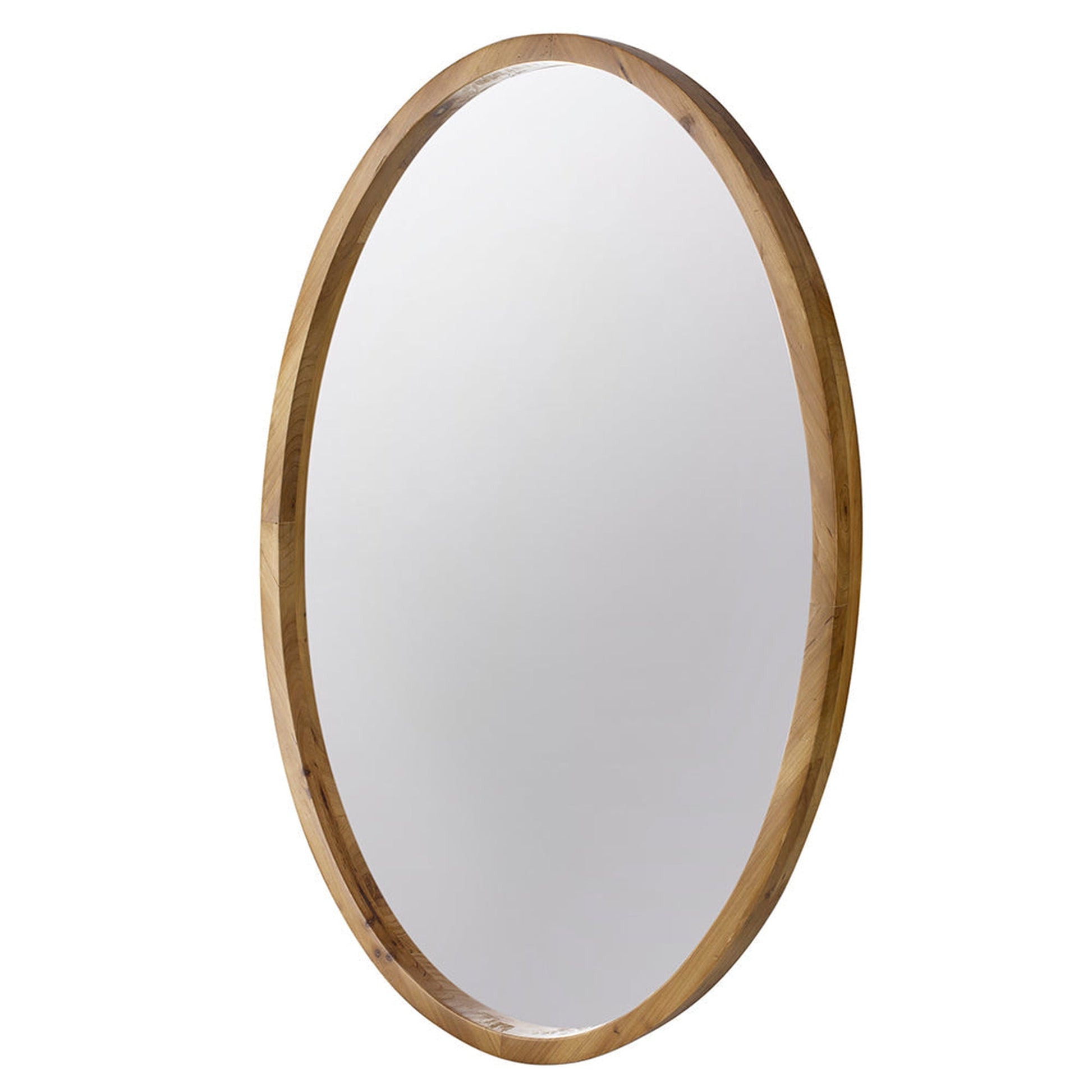 A&B Home Charleston 24" x 35" Bundle of 20 Oval Shaped Warm Brown Wooden Frame Wall-Mounted Mirror