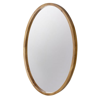 A&B Home Charleston 24" x 35" Bundle of 20 Oval Shaped Warm Brown Wooden Frame Wall-Mounted Mirror