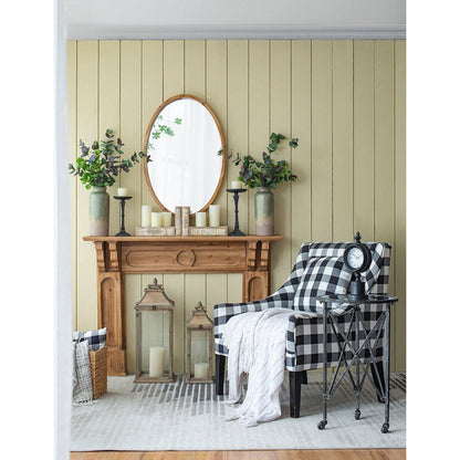 A&B Home Charleston 24" x 35" Bundle of 20 Oval Shaped Warm Brown Wooden Frame Wall-Mounted Mirror