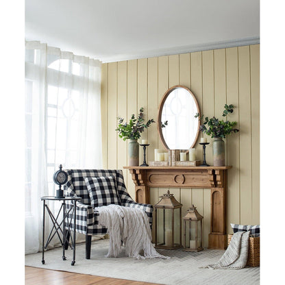 A&B Home Charleston 24" x 35" Bundle of 20 Oval Shaped Warm Brown Wooden Frame Wall-Mounted Mirror