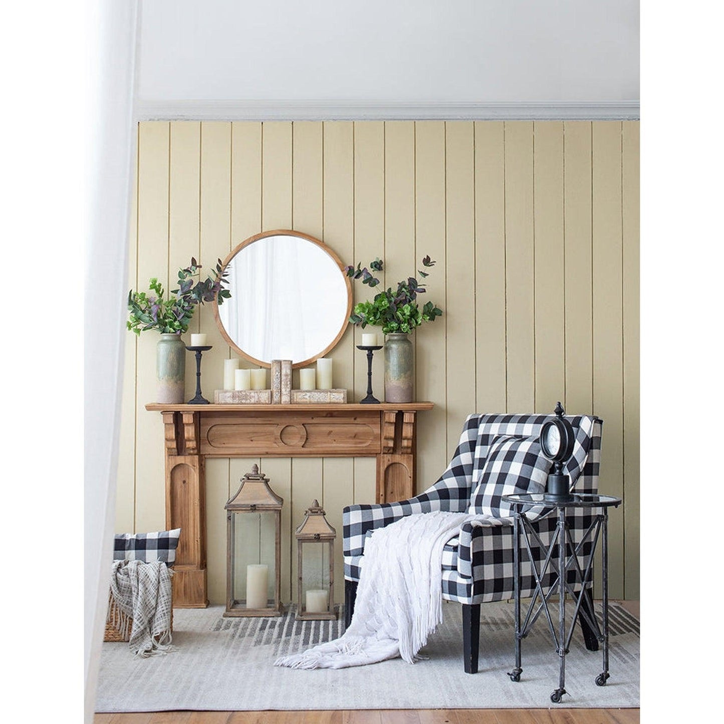 A&B Home Charleston 28" x 28" Bundle of 20 Round Warm Brown Wooden Frame Wall-Mounted Mirror