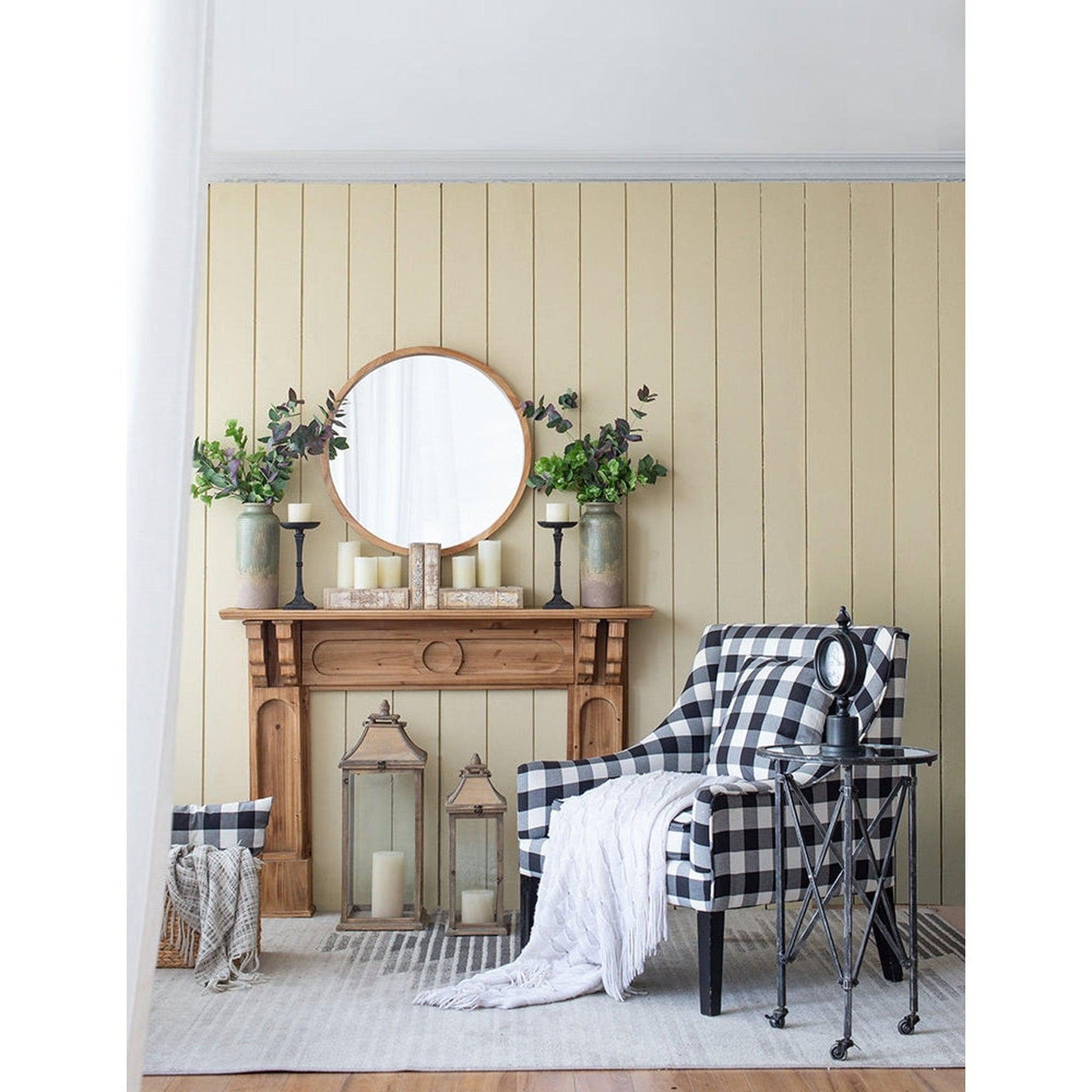 A&B Home Charleston 28" x 28" Bundle of 20 Round Warm Brown Wooden Frame Wall-Mounted Mirror