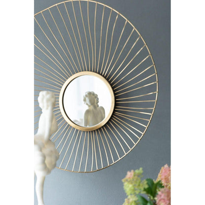 A&B Home Chester 7" x 7" Bundle of 15 Set of 3 Gold Metal Frame Wall-Mounted Mirror