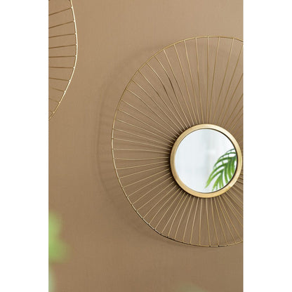 A&B Home Chester 7" x 7" Bundle of 15 Set of 3 Gold Metal Frame Wall-Mounted Mirror