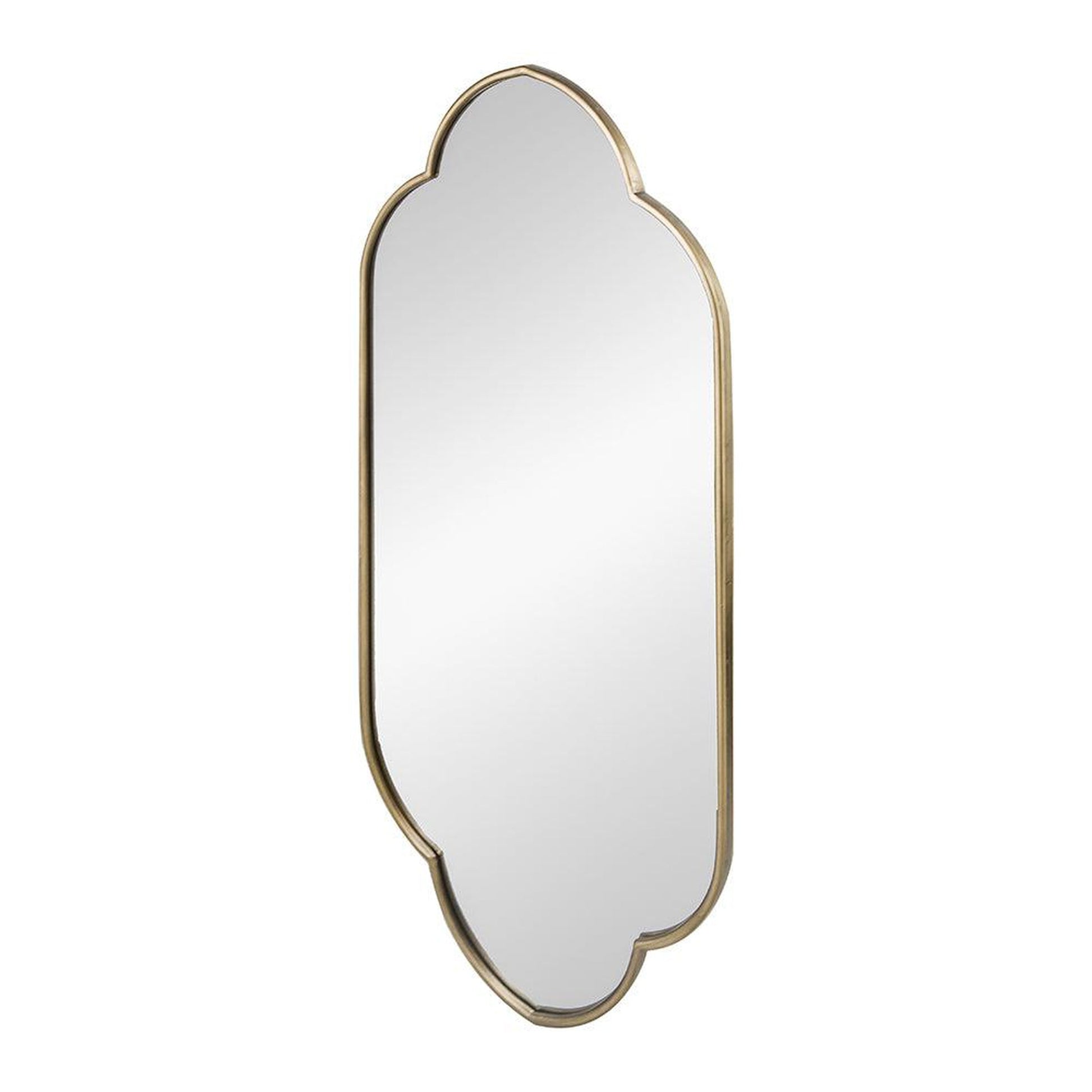 A&B Home Clarissa 22" x 48" Bundle of 11 Rectangular Clover-Like Corner Champagne Gold Metal Frame Wall-Mounted Mirror