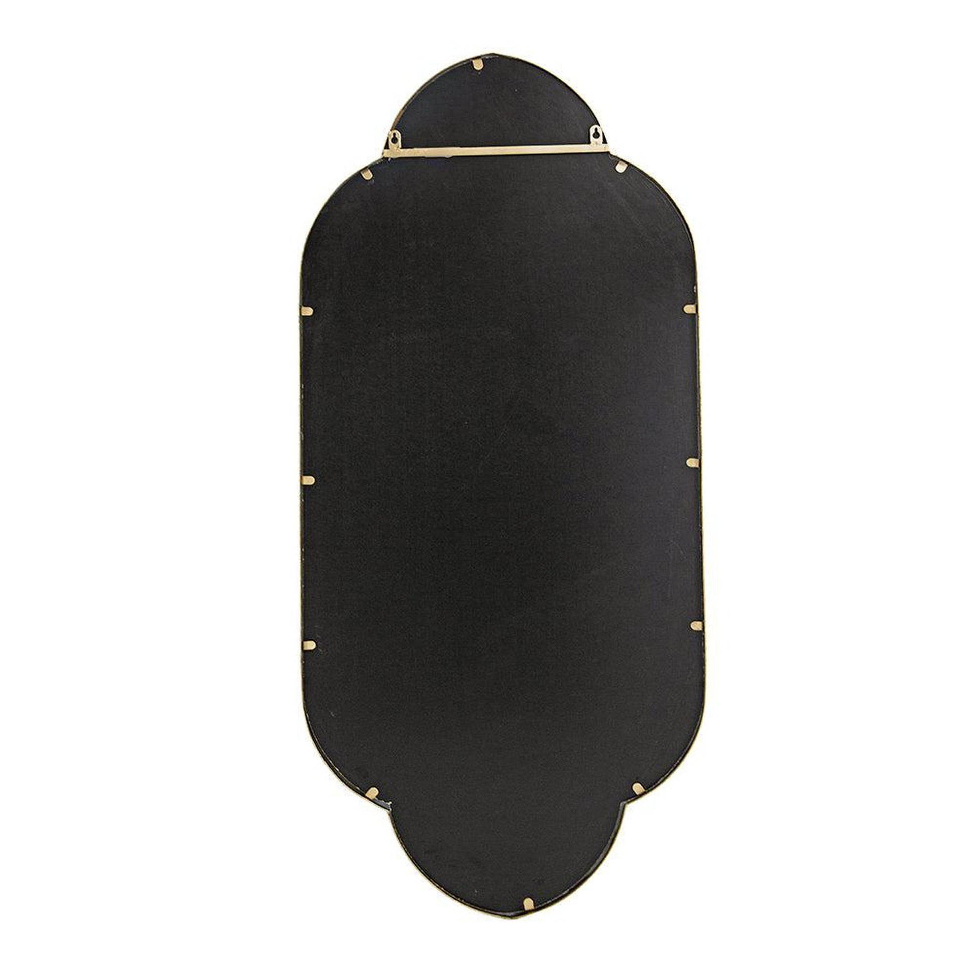 A&B Home Clarissa 22" x 48" Bundle of 12 Rectangular Clover-Like Corner Champagne Gold Metal Frame Wall-Mounted Mirror