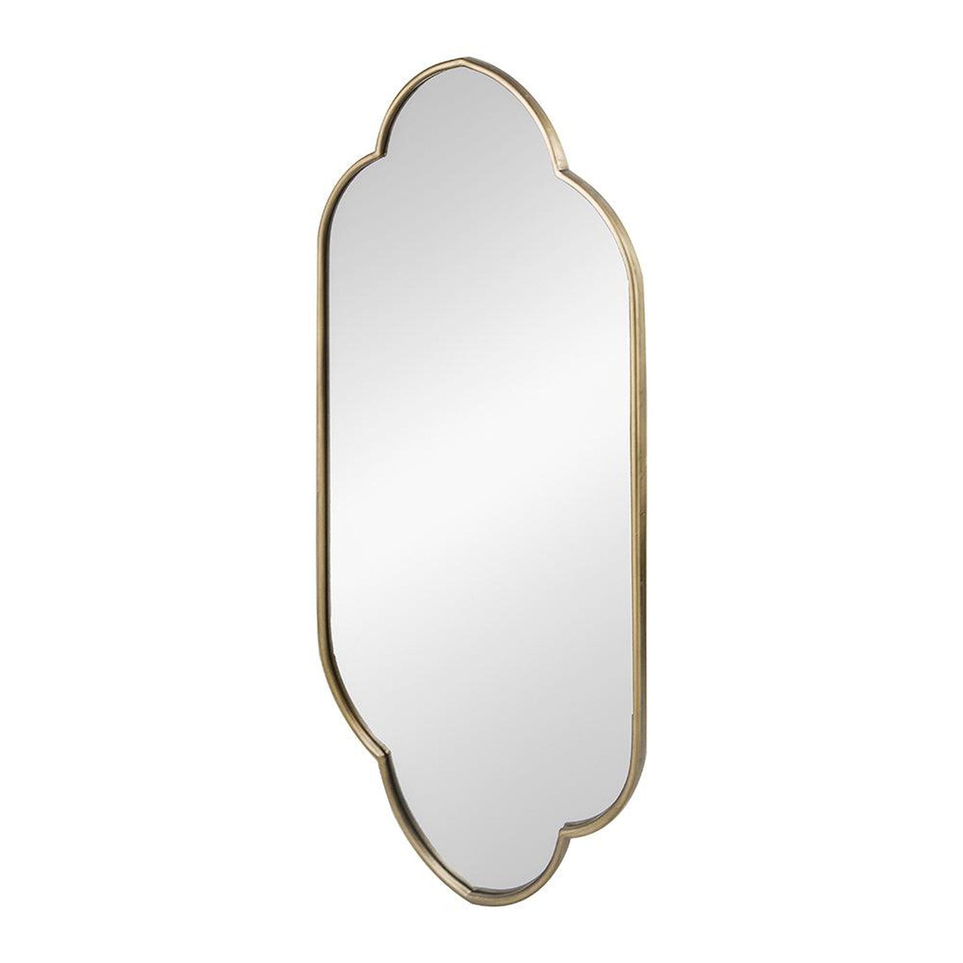 A&B Home Clarissa 22" x 48" Bundle of 12 Rectangular Clover-Like Corner Champagne Gold Metal Frame Wall-Mounted Mirror
