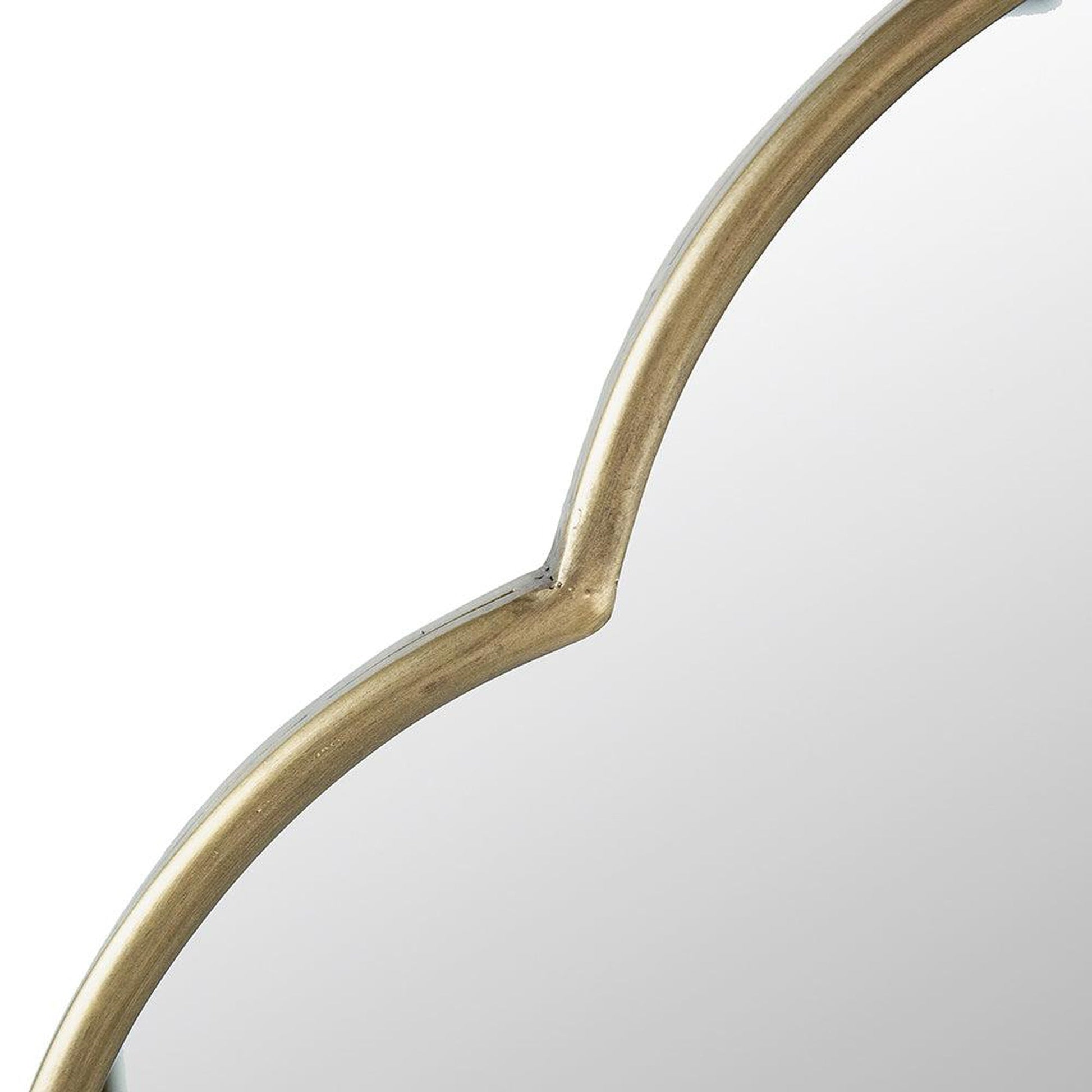 A&B Home Clarissa 22" x 48" Bundle of 12 Rectangular Clover-Like Corner Champagne Gold Metal Frame Wall-Mounted Mirror