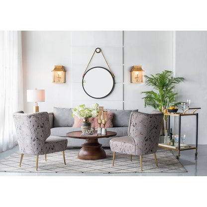 A&B Home Cleveland 30" x 30" Bundle of 15 Black Metal Frame Round Shape Wall-Mounted Mirror With Rope Strap