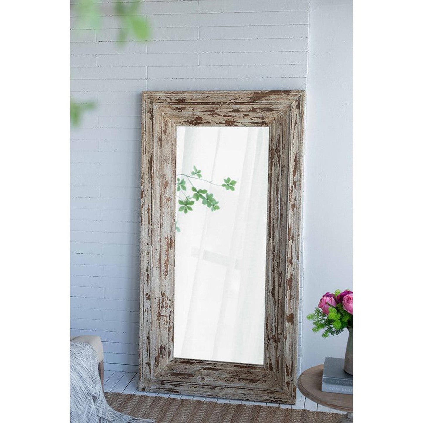 A&B Home Colfax 39" x 75" Bundle of 4 Rectangular Fir Wood Frame Floor Mirror