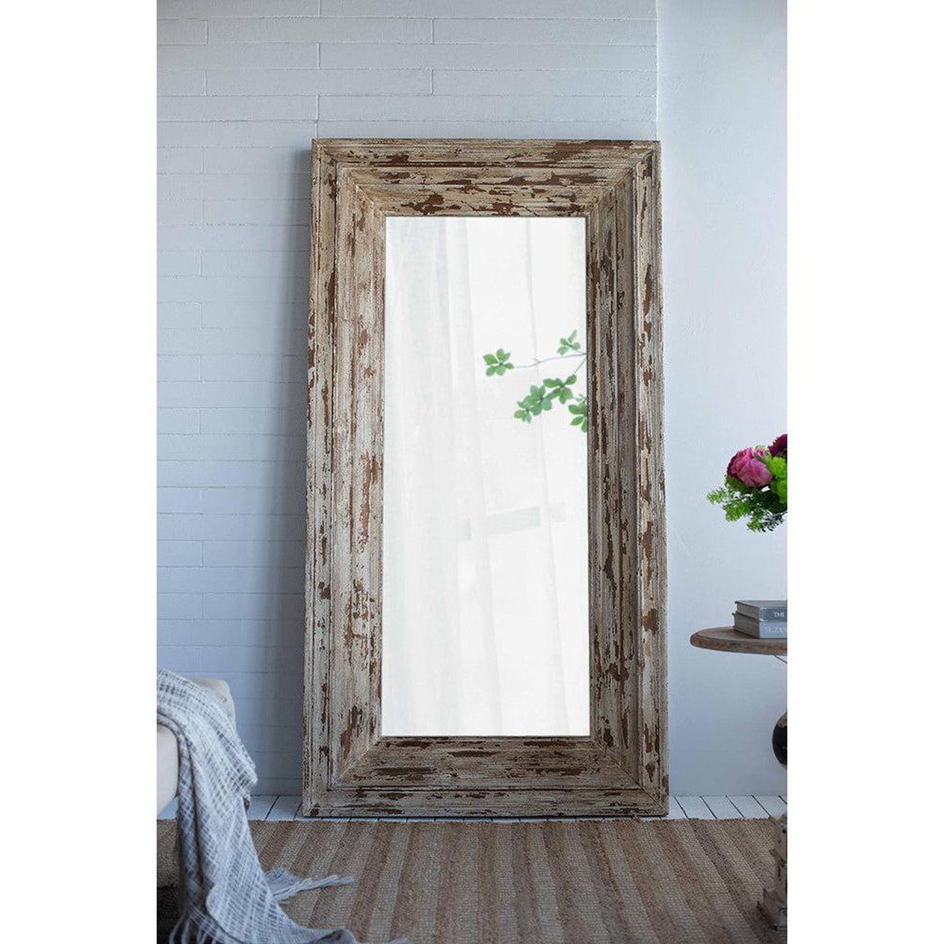 A&B Home Colfax 39" x 75" Bundle of 4 Rectangular Fir Wood Frame Floor Mirror