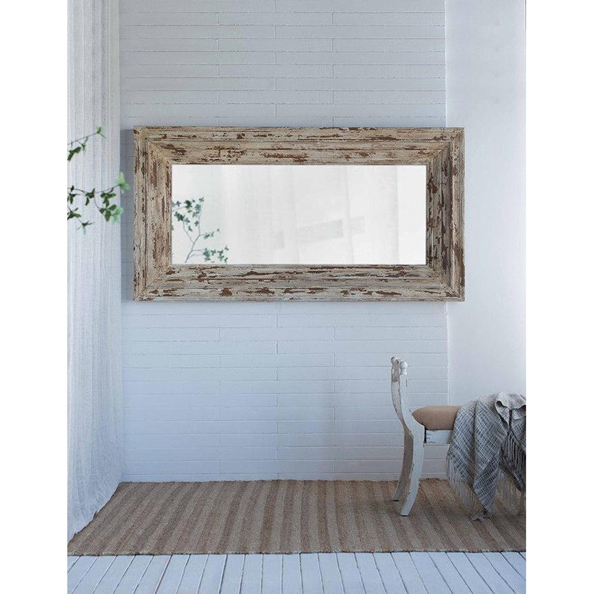 A&B Home Colfax 39" x 75" Bundle of 4 Rectangular Fir Wood Frame Floor Mirror