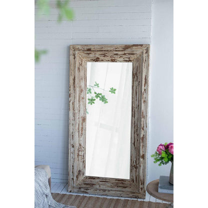 A&B Home Colfax 39" x 75" Bundle of 5 Full-Length Antique Brown Distressed Wooden Frame Wall-Mounted Mirror