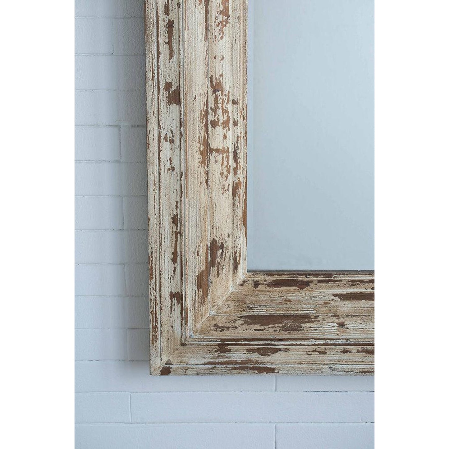 A&B Home Colfax 39" x 75" Bundle of 5 Full-Length Antique Brown Distressed Wooden Frame Wall-Mounted Mirror