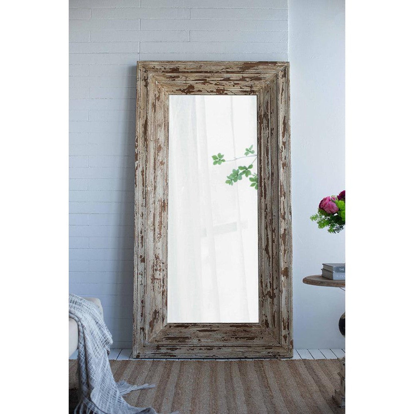 A&B Home Colfax 39" x 75" Bundle of 6 Rectangular Fir Wood Frame Floor Mirror