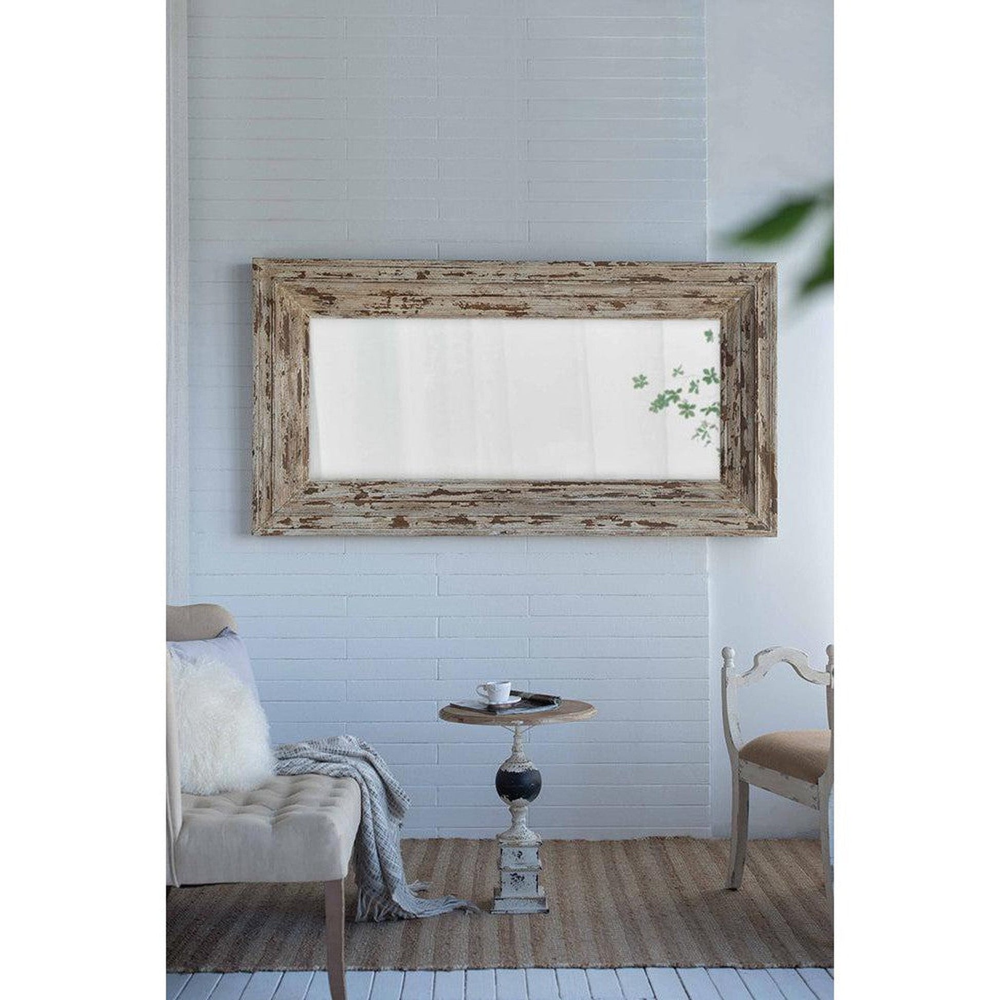 A&B Home Colfax 39" x 75" Bundle of 6 Rectangular Fir Wood Frame Floor Mirror