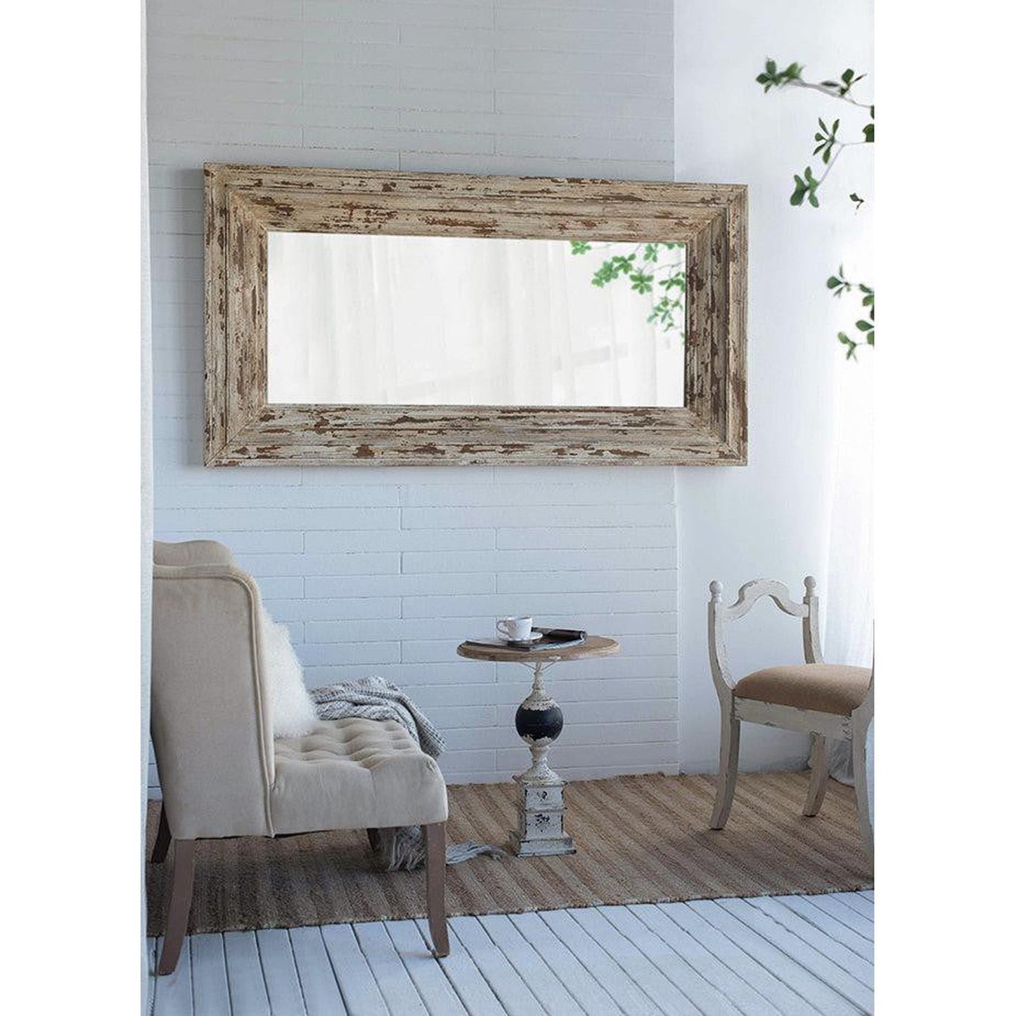 A&B Home Colfax 39" x 75" Bundle of 6 Rectangular Fir Wood Frame Floor Mirror