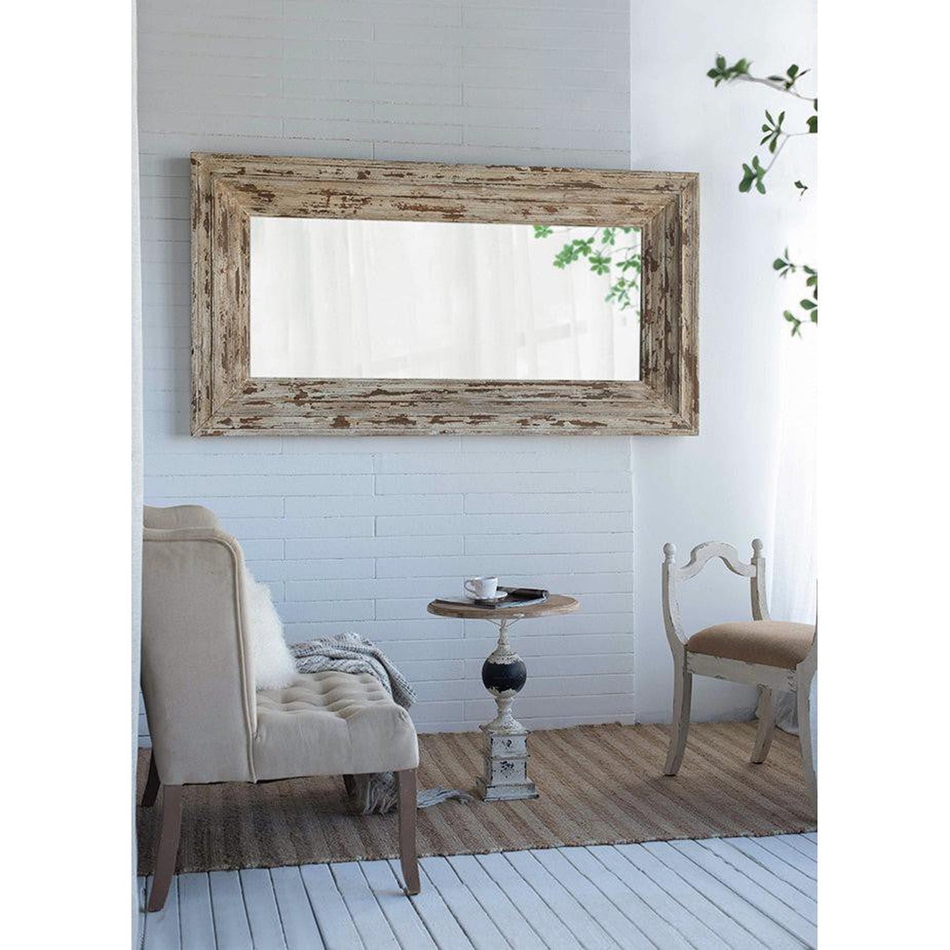 A&B Home Colfax 39" x 75" Bundle of 6 Rectangular Fir Wood Frame Floor Mirror