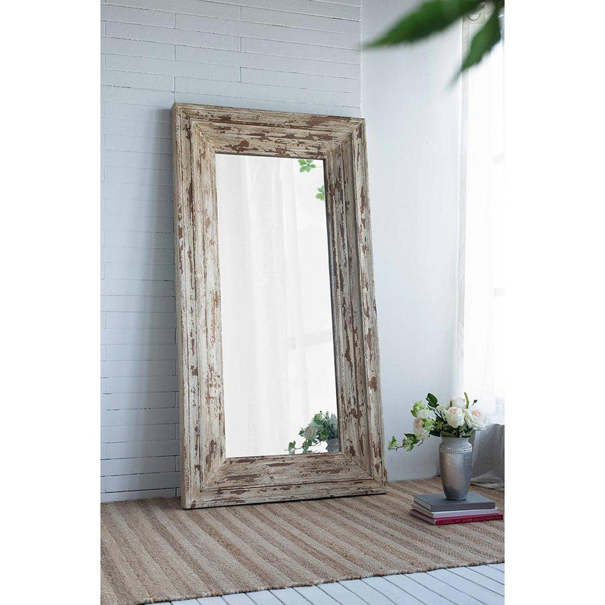 A&B Home Colfax 39" x 75" Bundle of 6 Rectangular Fir Wood Frame Floor Mirror